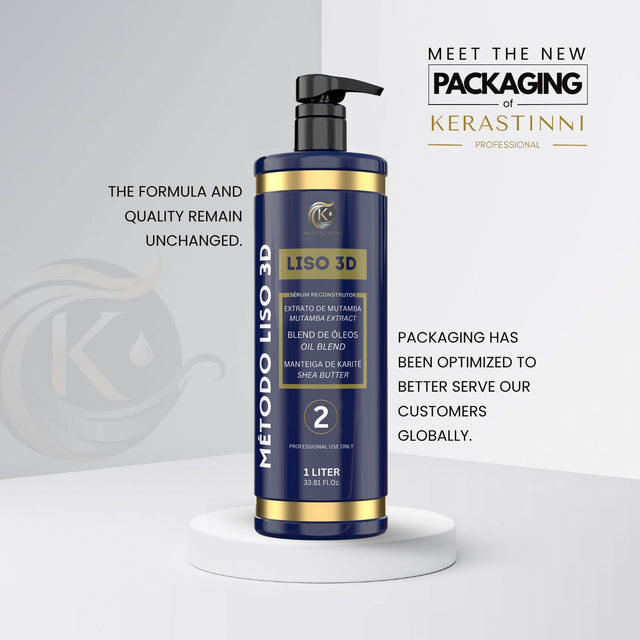 Kerastinni | Método Liso 3D Permanent Straightening Treatment | 1000 ml