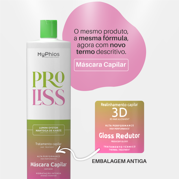 MyPhios | Pro Liss 3D Hair Alignment | Gloss Reducer Thermal Treatment | 1000 ml