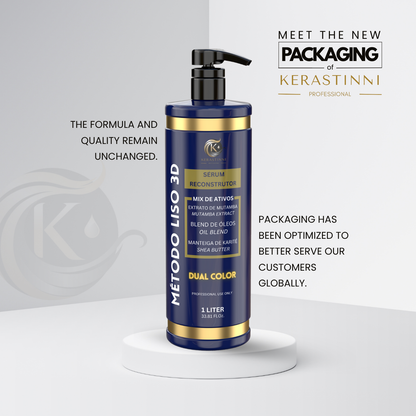 Kerastinni | Método Liso 3D Permanent Straightening Treatment | 1000 ml