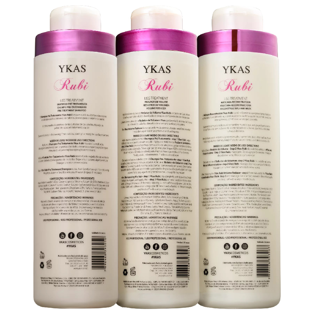 Ykas | Rubi Volume Reducer Kit | (3x) 1000 ml