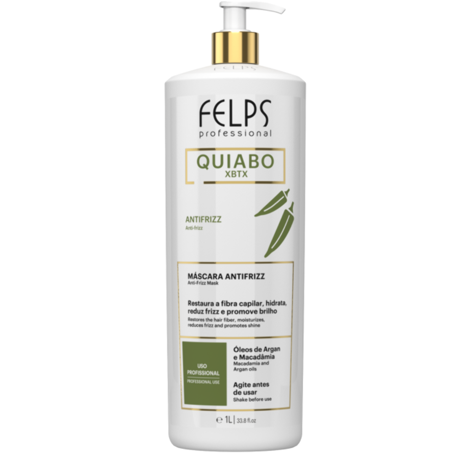 Felps Professional | Quiabo XBTX Anti-FrizzMask | Reduces Frizz | 1000 ml