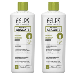 Felps Professional | Abacate Shampoo & Conditioner Set | Frizzy And Curly Hair | (2x) 500 ml