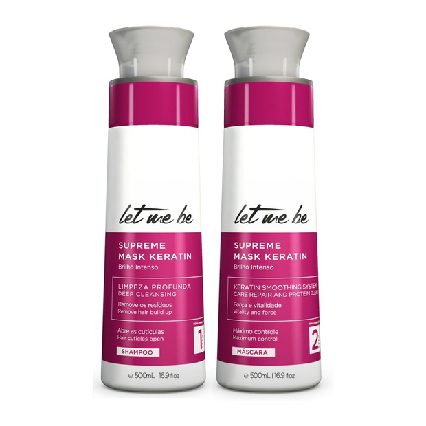 Let Me Be | Supreme Mask Keratin | Shampoo And Hair Mask | (2x) 1000 ml