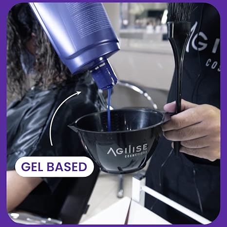 Agilise | Unika Blue Gel Hair Straightening | Anti-Yellow For Blond Hair | 1000 ml