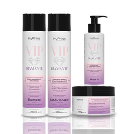 MyPhios | VIP Diamante Kit | Shampoo, Conditioner, Mask, Leave-in Finisher